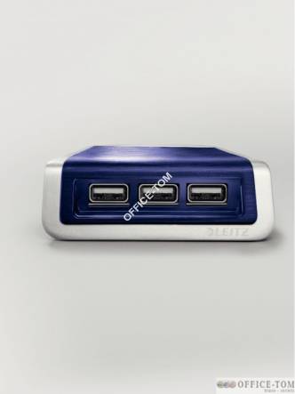 Ładowarka Leitz Style na 3 porty USB niebieska