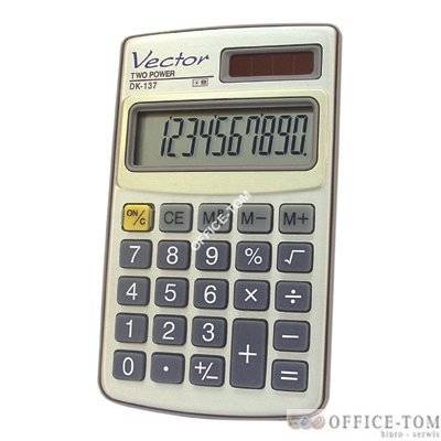 Kalkulator VECTOR DK-137 kieszonkowy  10p