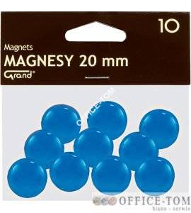 Magnesy średnica 20 mm niebieski 10 szt. Grand