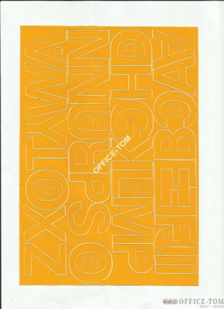 LITERY samoprzylepne 4cm (8szt) jasnożółte ARTDRUK