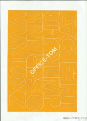 LITERY samoprzylepne 4cm (8szt) jasnożółte ARTDRUK