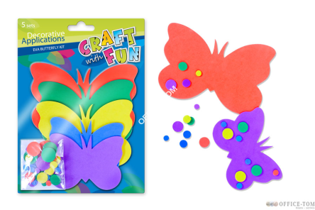 Ozdoba Dekoracyjna Pianka Motyle 5 Kpl CRAFT WITH FUN