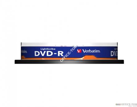 Płyta VERBATIM DVD-R  cake 10  4,7GB  16x  LightScribe v1.2