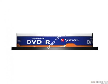 Płyta VERBATIM DVD-R  cake 10  4,7GB  16x  LightScribe v1.2