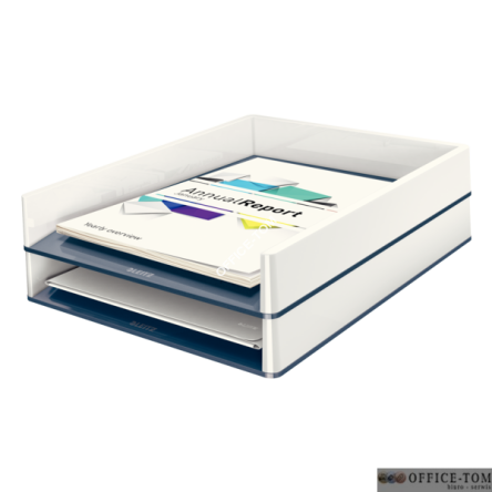 Półka na dokumenty LEITZ WOW dwukolorowa, biała 53611001