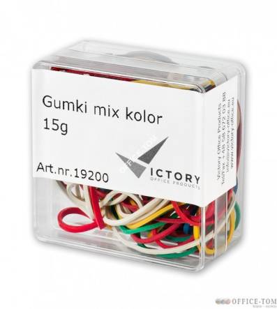 Gumki recepturki E&D PLASTIC mix kolor 15g plastikowe pudełko opak typ 6