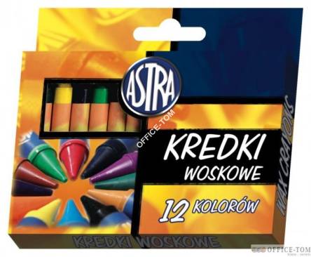 Kredki woskowe Astra 12 kolorów