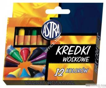 Kredki woskowe Astra 12 kolorów