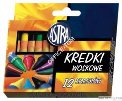 Kredki woskowe Astra 12 kolorów