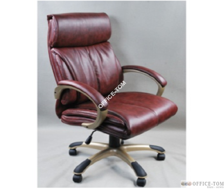 Fotel TENACE Burgundy ekoskóra Gold Nylon chrom