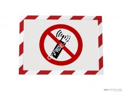 DURAFRAME SECURITY A4 – dwukolorowa, samoprzylepna ramka magnetyczna, czerwony/biały