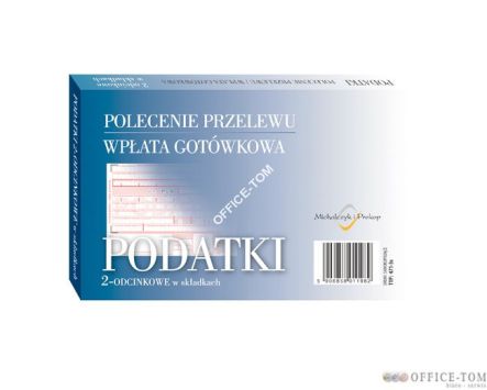 Podatki Polecenie Przelewu MICHALCZYK I PROKOP A6 pudełko 100 składek