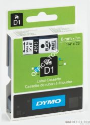 Taśma 6mm/7m czarny /biała 43613 DYMO S0720780