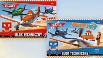 Blok techniczny A4, 10k. PLANES DISNEY