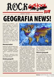 Brulion w twardej oprawie A5, 80k., krata, geografia  Unipap