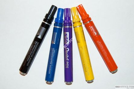 Marker gruby wodoodporny PENTEL okrągła końcówka Czerwony