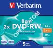Płyta VERBATIM mini DVD-RW  jewel case  1.4GB  2x  hard coat - 2
