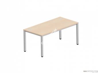 BIURKO 140X80X75 NOGI KWADRATOWE KOLOR ALU BLAT BIAŁY Nowy Styl