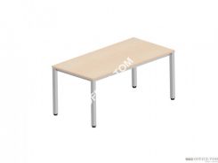 BIURKO 140X80X75 NOGI KWADRATOWE KOLOR ALU BLAT BIAŁY Nowy Styl