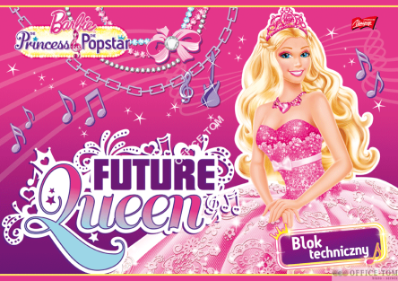 Blok techniczny A4, 10k. BARBIE