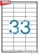 Etykiety APLI  uniwersalne 70,0x25,4 (AP1270) białe 100ark 3300szt - 2