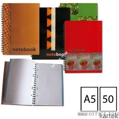 Kołonotanik  GRAND A5M2 50 kartek miękka oprawa podwójna spirala