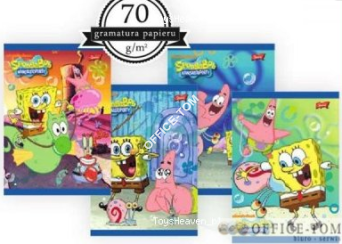Zeszyt okładka laminowana A5, 32k., krata, SPONGE BOB ST.MAJEWSKI