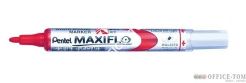 Marker suchościeralny PENTEL MAXIFLO(z tłoczkiem),okrągła końc.,dł.linii 1000 m Czerwony