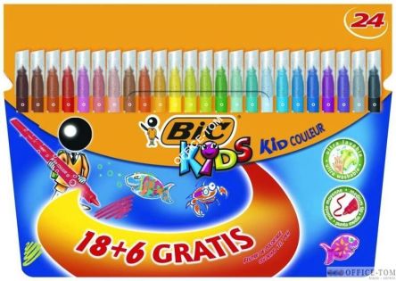 Flamastry Bic Kid Couleur Pudełko 18+6