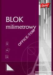 Blok z papieru milimetrowego A4, 20k.