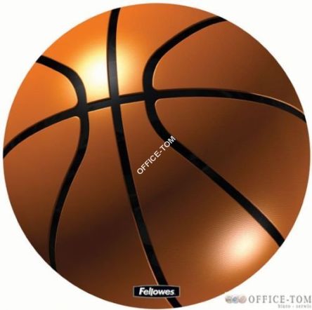 Podkładka pod mysz FELLOWES twarda okrągła, piłka do koszykówki
