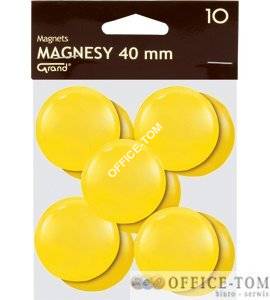 Magnesy średnica 40 mm żółty 10 szt. Grand