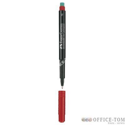 Foliopis Multimark z gumką OHP permanentny F 0,6 CZERWONY FABER-CASTELL