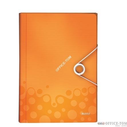 Teczka z przegródkami Leitz WOW , 6 przegródek, 250kartek A4 Metaliczna pomarańczowa