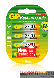 Akumulator NiMH GP; AA; 1.2V; min. 2600mAh GPRHC272C121