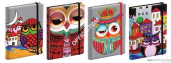 Notatnik ekskluzywny NARCISSUS 80k. Owls&City 12x17 4 wzory