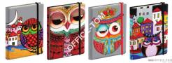 Notatnik ekskluzywny NARCISSUS 80k. Owls&City 12x17 4 wzory