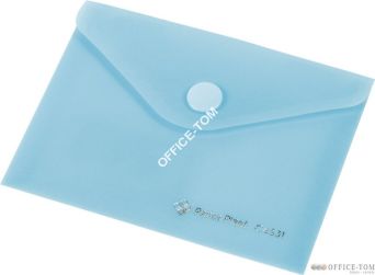 Teczka kopertowa A5 FOKUS przezroczysta niebieska 0410-0036-03 Panta Plast