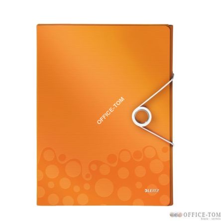 Teczka z gumką Leitz WOW, 30 mm 250k A4 Metaliczna pomarańczowa