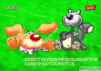 Zeszyt papierów kolorowych samoprzylepnych B5-, 8k. UNIPAP