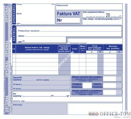 Faktura VAT MICHALCZYK I PROKOP 2/3 A5 80 kartek