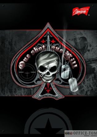 Zeszyt okładka laminowana A5, 60k., krata MILITARY UNIPAP