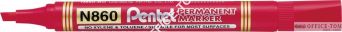 Marker N860 gruby wodoodporny PENTEL ścięta końcówka czerwony