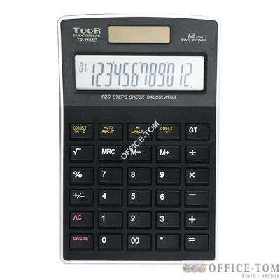 Kalkulator TOOR TR2464C 12 pozycyjny funkcja sprawdzania