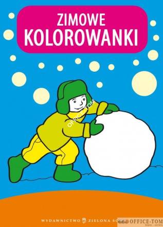 Książka ZIMOWE KOLOROWANKI A 9788378951377 Zielona Sowa