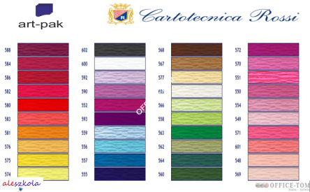 Bibuła karbowana, włoska gruba 180g 548 łosoś Cartotecnica Rossi