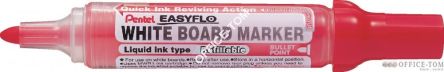Marker do tablic PENTEL EASYFLO okrągła cienka końcówka, dł.linii 950 m, płynny tusz - możliwość napełniania Czerwony
