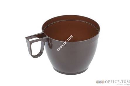 Filiżanka plastikowa brązowa 160ml (opakowanie 50szt)