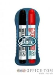 Marker DONG-A suchościeralny zestaw czarny + czerwony