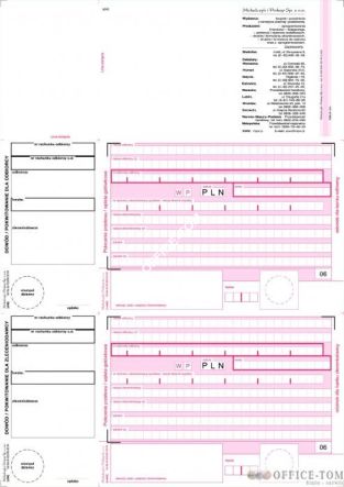 2-odcinkowe polecenie przelewu MICHALCZYK I PROKOP A4 teczka 100 kartek